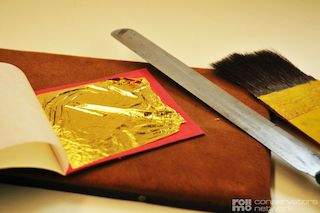 Gilding with gold leaf