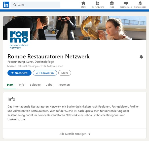 Romoe LinkedIn Profil