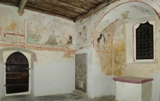 Wernburg, spätmittelalterliche Wandmalerei, Nord- + Südwand