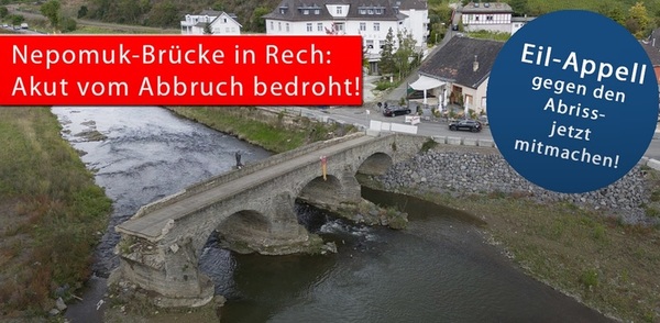 Eil-Appell der DSD zur Nepomukbrücke in Rech