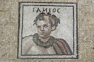 Mosaikfragment: Büste eines jungen Satyrs, © SPSG / Daniel Lindner