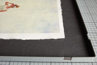 HALBE - Distance Magnetrahmen - Bild auf Ilford Washi Papier wird eingelegt