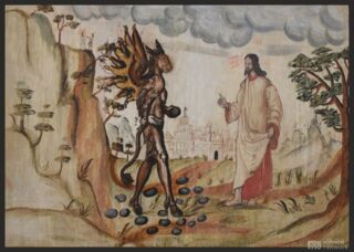 Die Versuchung Jesu - Emporenbilder aus der Renaissance, Kirche in Waldau