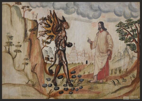 Die Versuchung Jesu - Emporenbilder aus der Renaissance, Kirche in Waldau