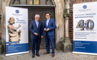 Bundespräsident Frank-Walter Steinmeier und DSD-Vorstand Lutz Heitmüller Foto: Alexandra Sell